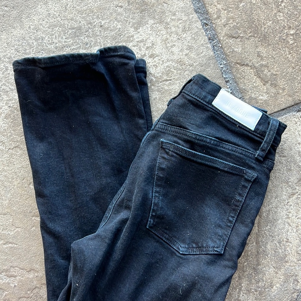 Re/Done 70’s boot crop jeans in black